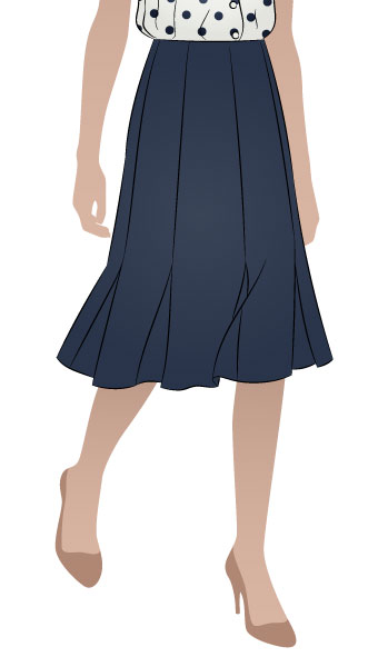 Janet Skirt By Style Arc - Flattering paneled skirt with inserts for flip hem
