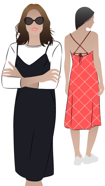 Juno Slip Dress By Style Arc - Fashionable wrap dress or slip dress, the choice is yours