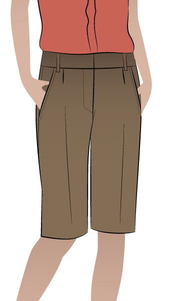 Karen Walk Short By Style Arc - Great long line woven short