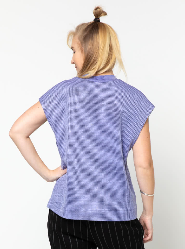 Keith Knit Vest By Style Arc - Long line vest with a deep "V" neck and dropped shoulders.