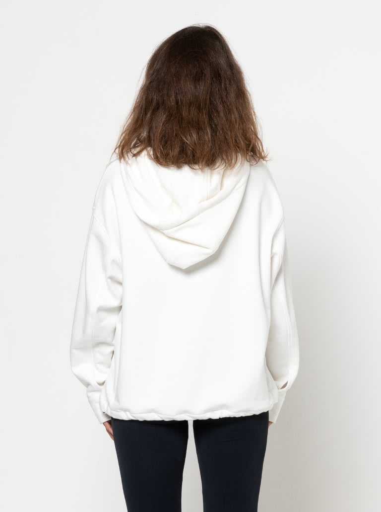Kennedy Hooded Top By Style Arc - Square shaped hooded pull over top.