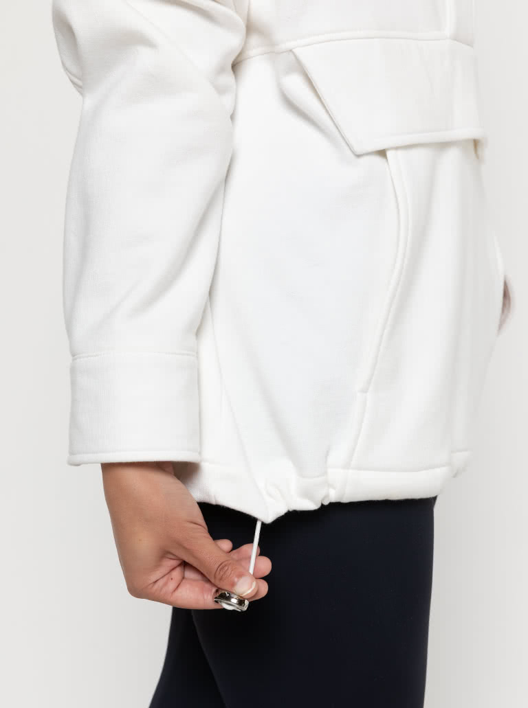 Kennedy Hooded Top By Style Arc - Square shaped hooded pull over top.