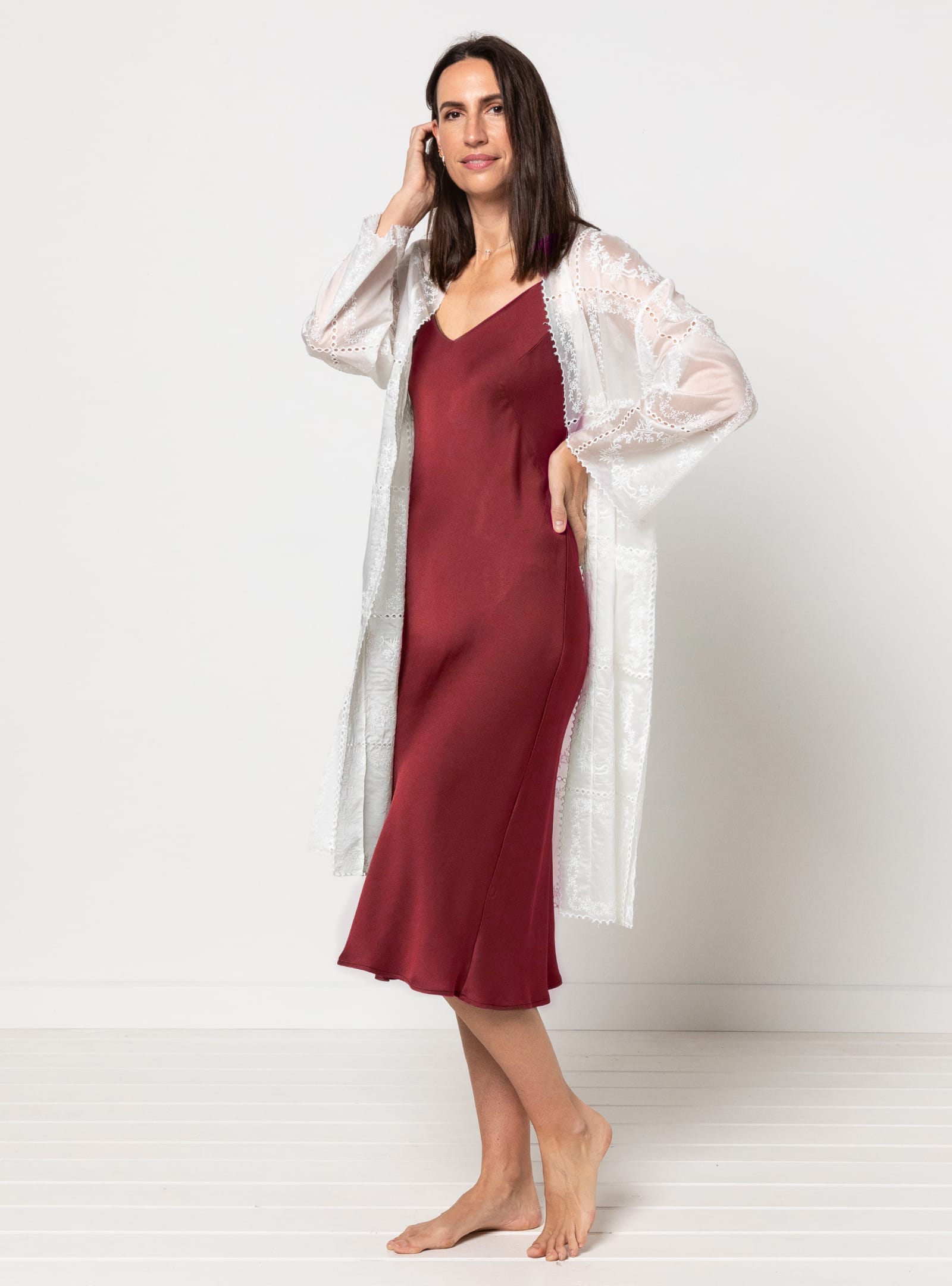 Kingsley Bias Cut Dress And Cami By Style Arc - Bias cut slip dress with a camisole option