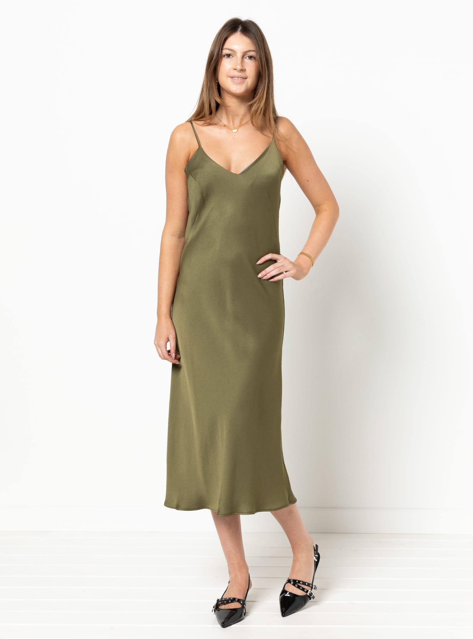 Kingsley Bias Cut Dress And Cami By Style Arc - Bias cut slip dress with a camisole option