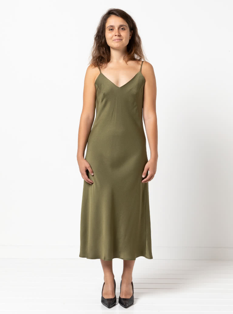 Kingsley Bias Cut Dress And Cami By Style Arc - Bias cut slip dress with a camisole option