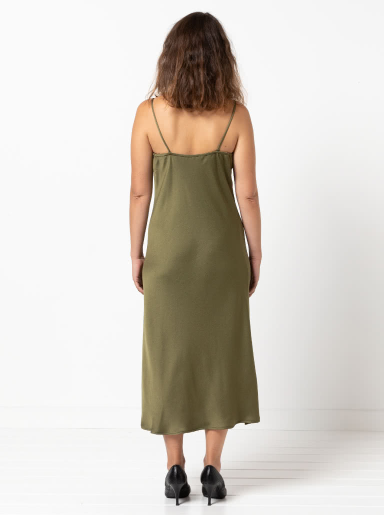 Kingsley Bias Cut Dress And Cami By Style Arc - Bias cut slip dress with a camisole option