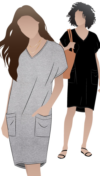 Kitt Knit Dress Sewing Pattern  Casual Patterns  Style Arc