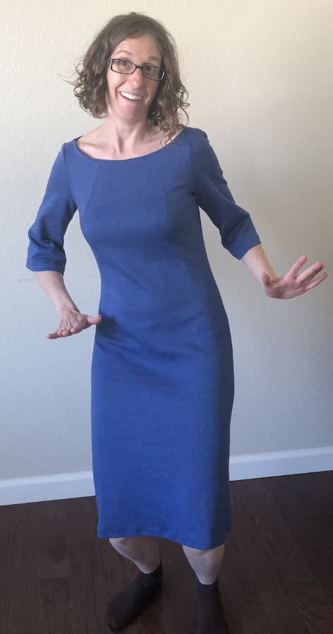 Lara Dress Sewing Pattern By Victoria And Style Arc - Great “throw on” dress with neck darts
