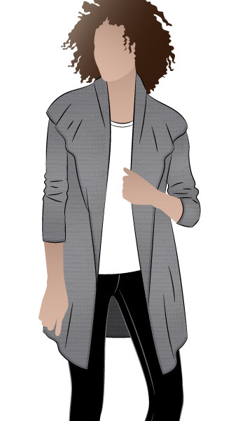 Laura Knit Cardi By Style Arc - Simple shawl collar cardi