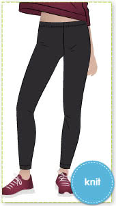 Laura Knit Legging Sewing Pattern By Style Arc - aMust have easy knit legging with 4 length options.