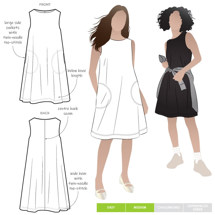 Easy Shift Dress Pattern (Sewing Tutorial) - Merrick's Art  Easy dress  sewing patterns, Summer dress sewing patterns, Shift dress pattern