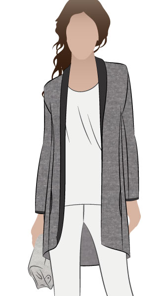 Lillian Knit Jacket By Style Arc - This knit jacket has a fabulous new engineered sleeve