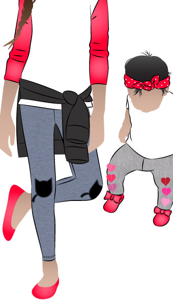 Lily Knit Leggings By Style Arc - Basic kid's legging pattern