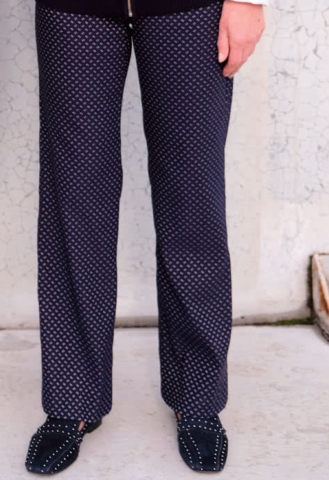 navy bengaline trousers