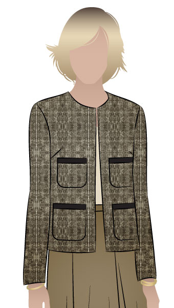 Livia Jacket By Style Arc - Classic jacket with pocket treatment