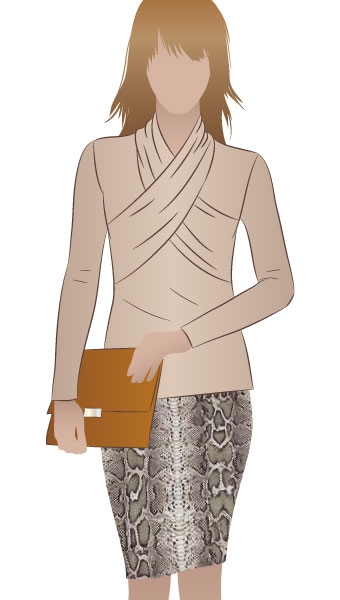 Lolita Knit Top By Style Arc - Gorgeous knit top with beautiful wrap collar