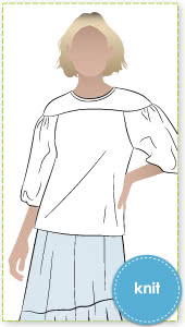 Lorna Knit Top By Style Arc - Hip length dropped shoulder top with a 3/4 length raglan sleeve