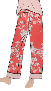 Loungewear PJ Pant By Style Arc - Traditional pyjama pant featuring patch a pocket, elastic waistband and optional piping.