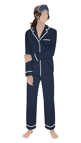Loungewear PJ Shirt and Pant Set By Style Arc - Discounted loungewear sewing pattern bundle including a PJ shirt, PJ Pant and eye mask patterns