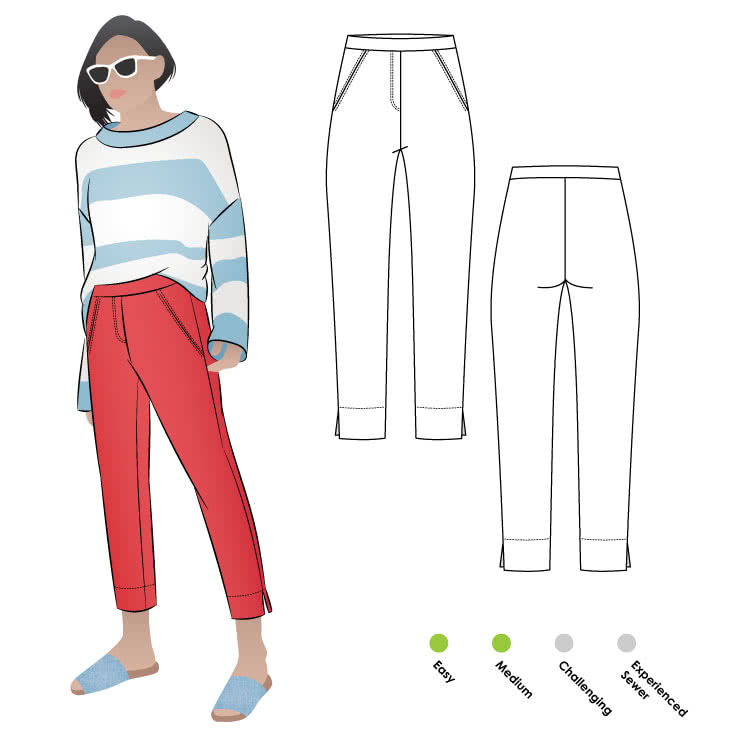 Luna Stretch Pant Sewing Pattern – Casual Patterns – Style Arc