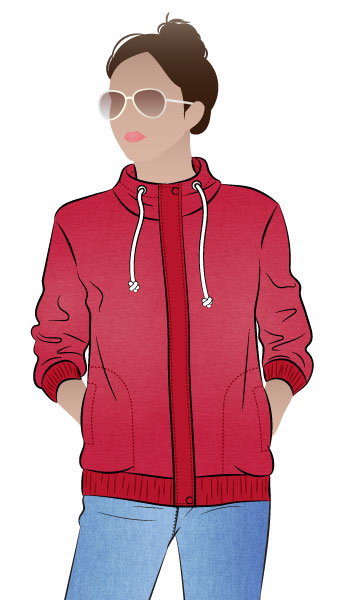 Maggie Jacket By Style Arc - Long line casual jacket - casual or sporty