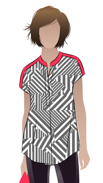 Maggie Shirt By Style Arc - Sophisticate shirt with “Magyar” sleeve
