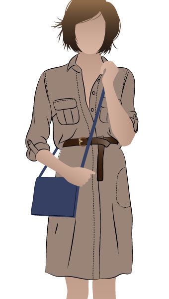 Mara Shirt Dress By Style Arc - The classic shirt dress featuring a fly front, pleat pockets and two piece sleeve