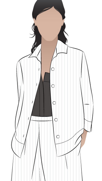 Marley Woven Shirt By Style Arc - Boxy shaped shirt featuring wide hems & ¾ sleeves