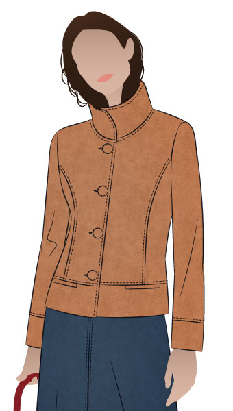 Mary-Ann Jacket By Style Arc - Lovely jacket sitting on high hip