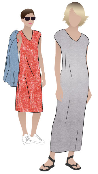 Maxine Maxi Dress By Style Arc - Maxi dress in two lengths, the must have dress of the season