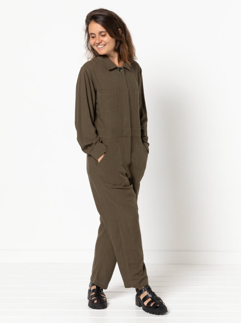 Melrose Boiler Suit By Style Arc - Traditional button front boiler suit