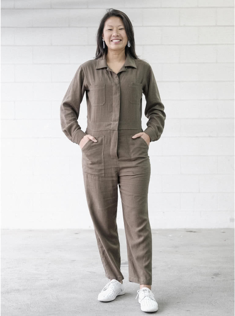 Melrose Boiler Suit By Style Arc - Traditional button front boiler suit