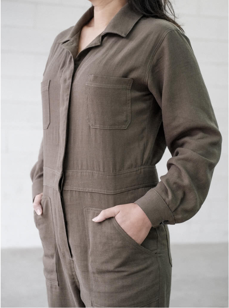 Melrose Boiler Suit By Style Arc - Traditional button front boiler suit