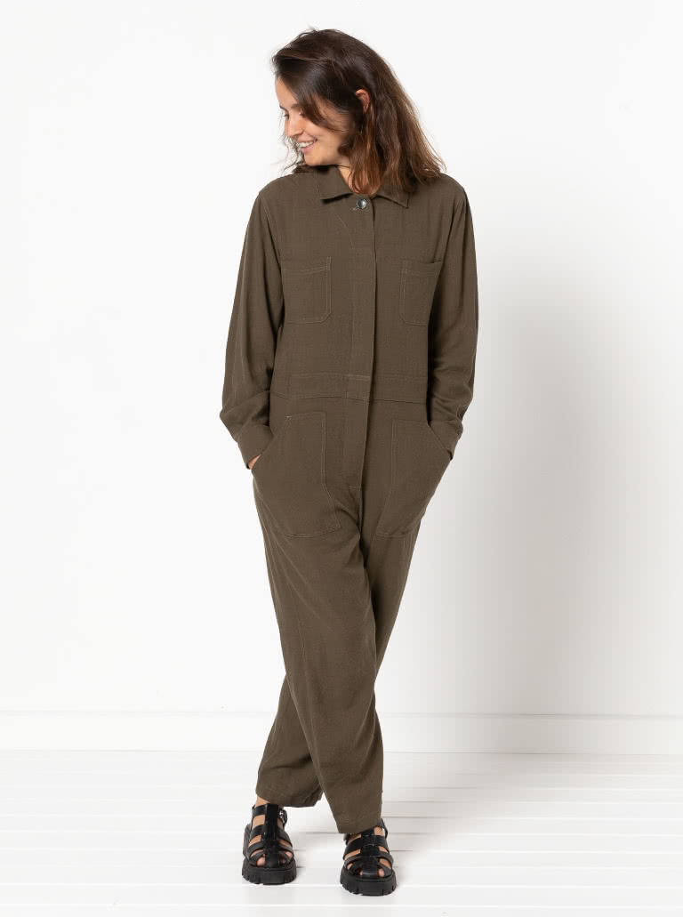 Melrose Boiler Suit By Style Arc - Traditional button front boiler suit