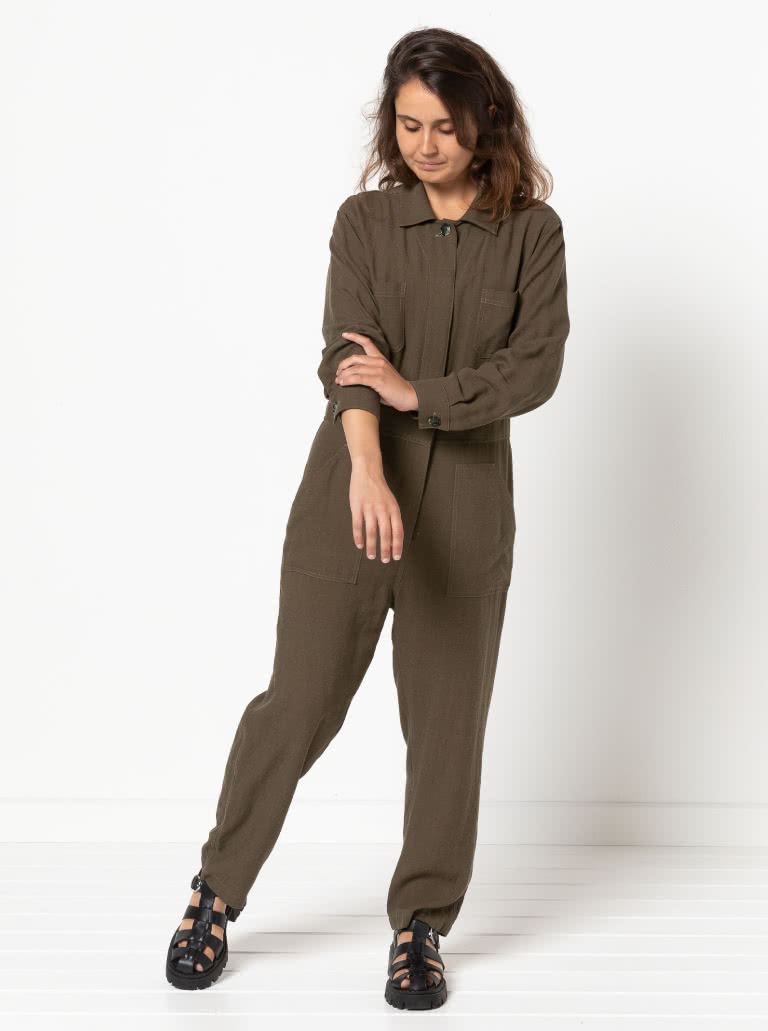 Melrose Boiler Suit By Style Arc - Traditional button front boiler suit