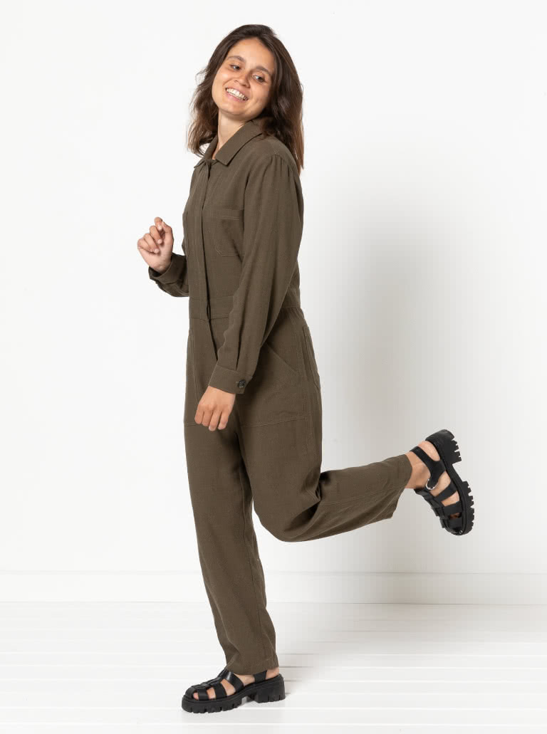 Melrose Boiler Suit By Style Arc - Traditional button front boiler suit