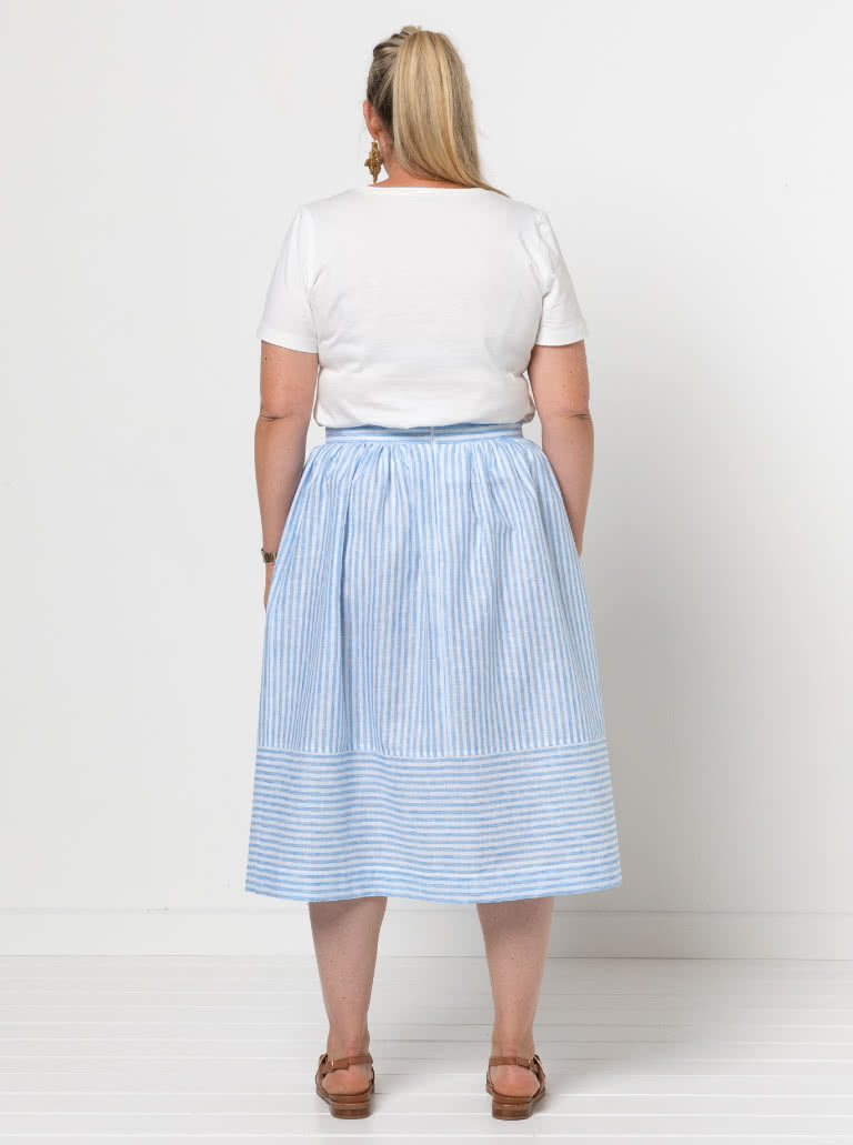 Memphis Woven Skirt By Style Arc - Gathered skirt with fitted waistband.