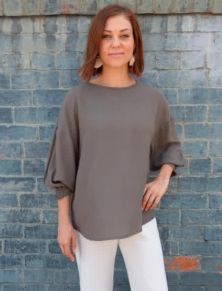 Mimi Woven Top Sewing Pattern By Style Arc - Dropped shoulder and sleeve loose fitting top sewing pattern.