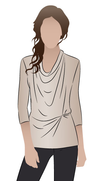 Molly Knit Top By Style Arc - New twist on the popular drape neck top