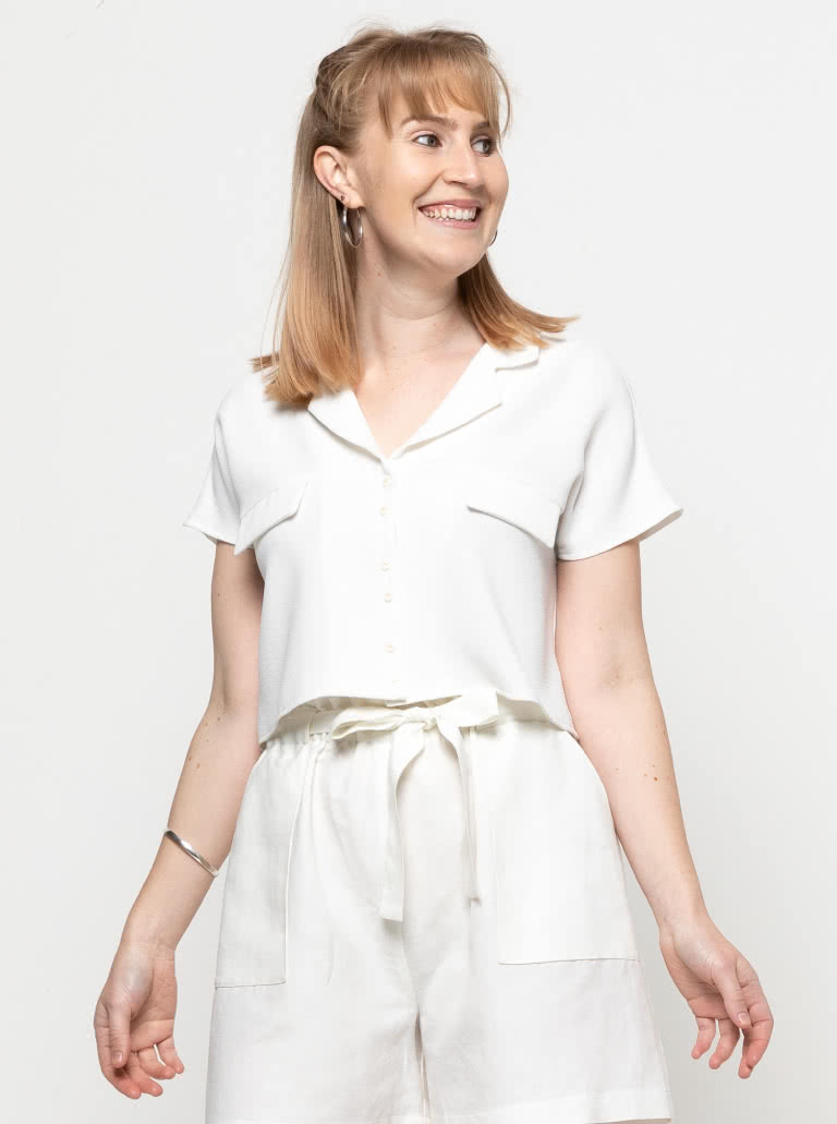 Monty Shirt And Dress By Style Arc - This is a two in one pattern, an easy fit dress and shirt which features a neat revere collar and an extended shoulder line.