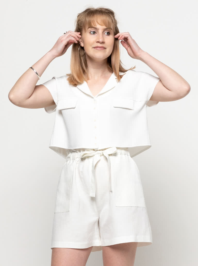 Monty Shirt And Dress By Style Arc - This is a two in one pattern, an easy fit dress and shirt which features a neat revere collar and an extended shoulder line.