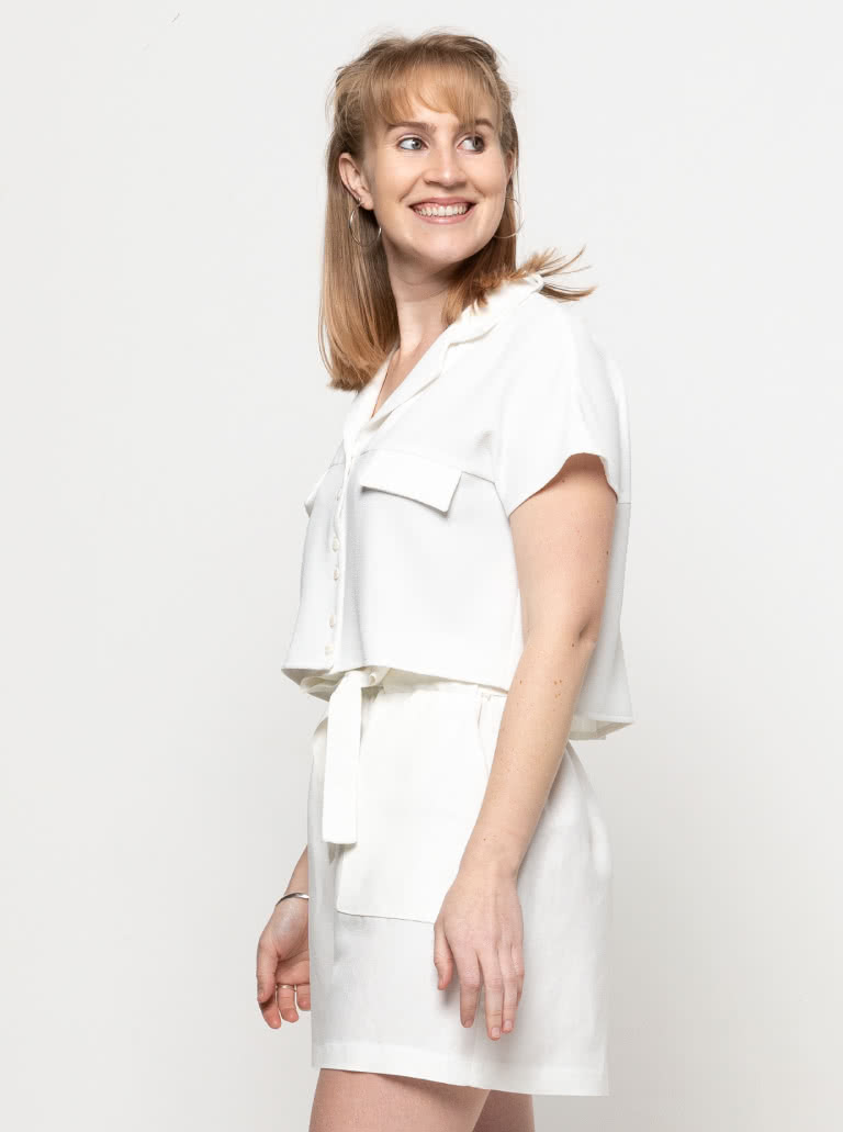 Monty Shirt And Dress By Style Arc - This is a two in one pattern, an easy fit dress and shirt which features a neat revere collar and an extended shoulder line.