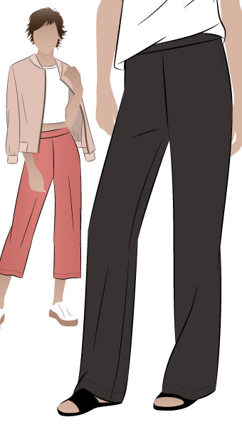 Natasha Woven Pant By Style Arc - The new shaped wider leg pant in three lengths.