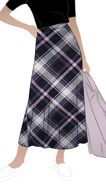 Northcote Knit Skirt By Style Arc - Elastic waist midi skirt that skims the body and slightly flares at the hemline.