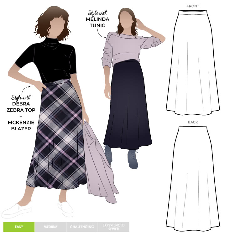 Linea A-line skirt sewing pattern | Wardrobe By Me - We love sewing!