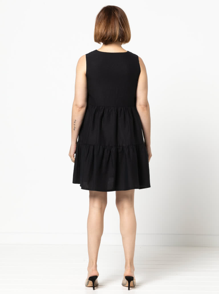 Nova Midi Dress By Style Arc - Slip on three tired sleeveless midi dress.