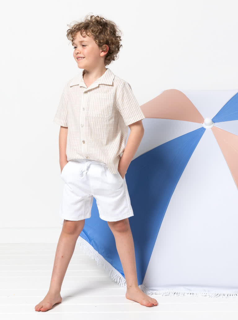 Oscar Kids Short By Style Arc - Elastic waist short featuring a crotch insert, front and back pockets, for kids 2-8