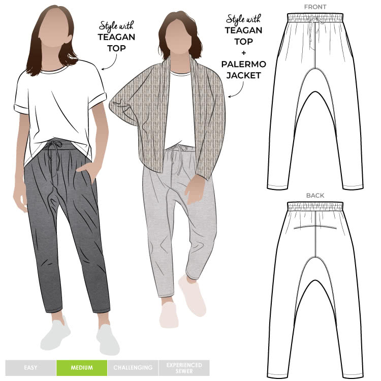 Simplicity 2061 Misses knit and woven pants