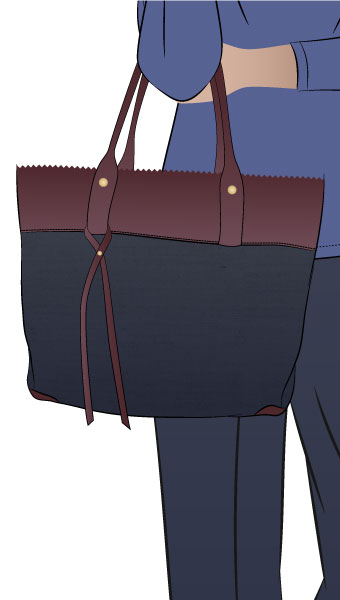 Paris Tote Bag By Style Arc - Up to the minute tote bag in leather and felt