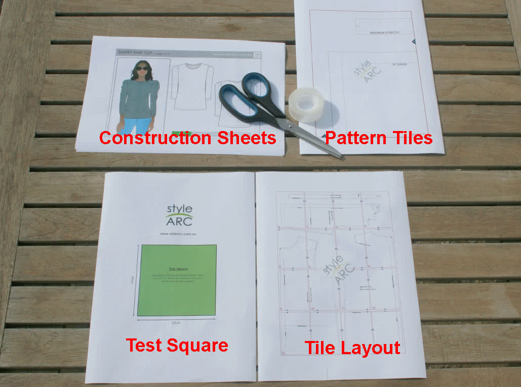 How to print PDF patterns - the parts